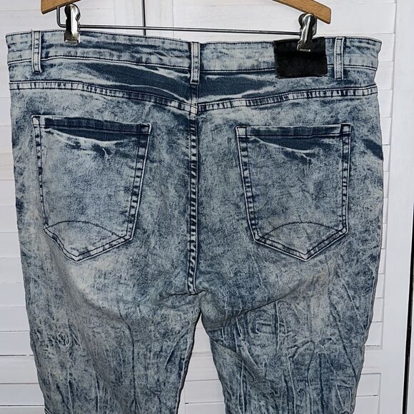 Road Narrows Jeans Size 40 Stretch Acid Wash Distressed Denim - Picture 12 of 16